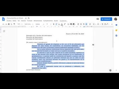 Como cambiar la sangria en google docs