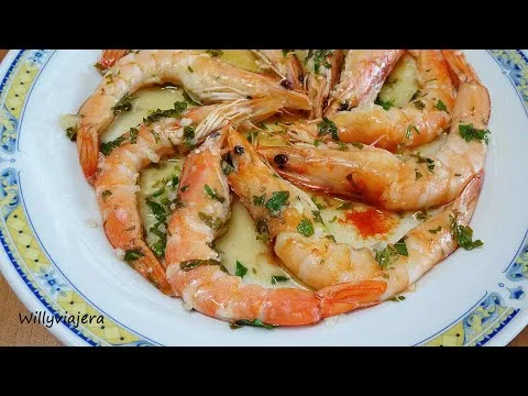 Gambon al horno con whisky