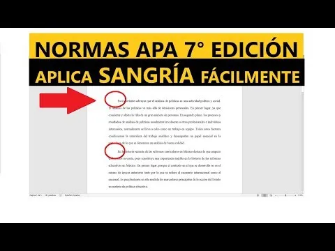 De cuanto es la sangria en normas apa
